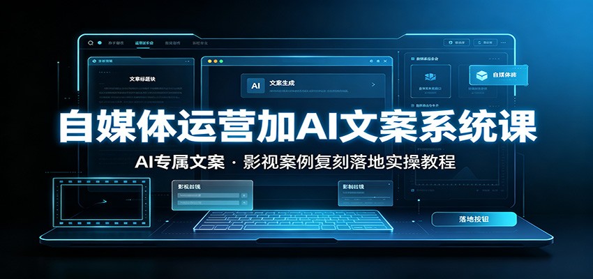 图片[1]-自媒体运营加AI文案系统课：：AI专属文案，影视案例复刻落地实操教程-天边资源网