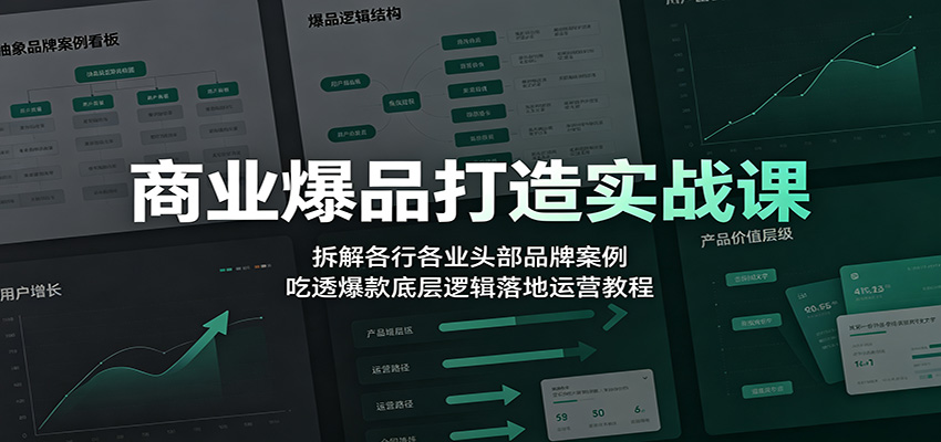 图片[1]-商业爆品打造实战课：拆解各行各业头部品牌案例，吃透爆款底层逻辑落地运营教程-天边资源网