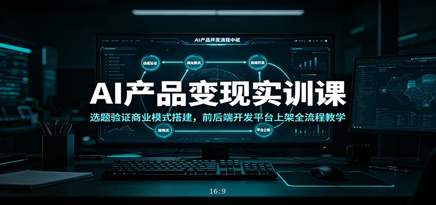 图片[1]-AI产品变现实训课：选题验证商业模式搭建，前后端开发平台上架全流程教学-天边资源网
