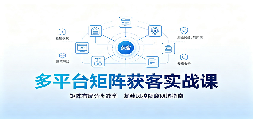 图片[1]-多平台矩阵获客实战课：矩阵布局分类教学，基建风控隔离避坑指南-天边资源网