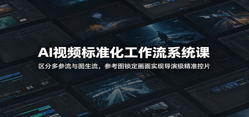 图片[1]-AI视频标准化工作流系统课：区分多参流与图生流，参考图锁定画面实现导演级精准控片-天边资源网