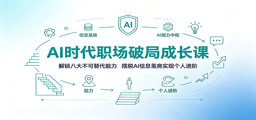 图片[1]-AI时代职场破局成长课：解锁八大不可替代能力，摆脱AI信息茧房实现个人进阶-天边资源网