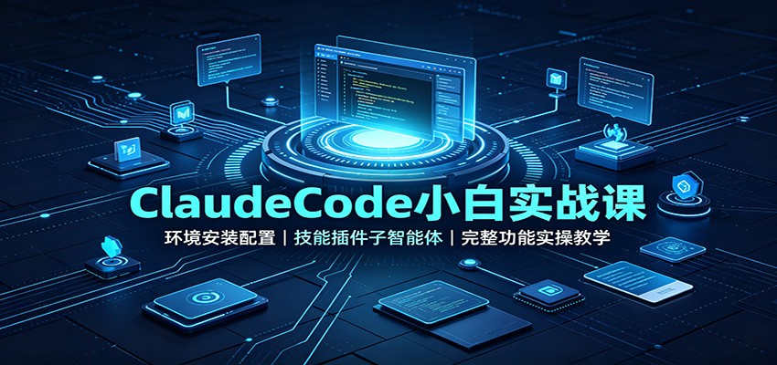 图片[1]-ClaudeCode小白实战课：环境安装配置，技能插件子智能体，完整功能实操教学-天边资源网