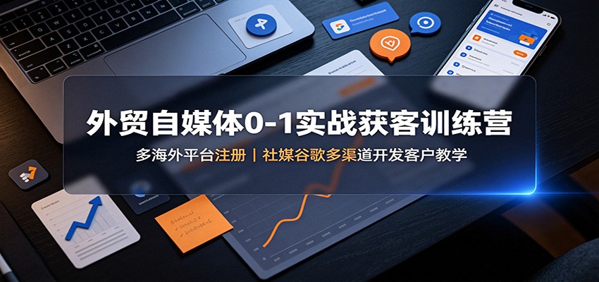 图片[1]-外贸自媒体0-1实战获客训练营：多海外平台注册，社媒谷歌多渠道开发客户教学-天边资源网