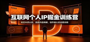 互联网个人IP掘金训练营：底层本质认知，选题内容拆解，创作者心态全套训练-天边资源网