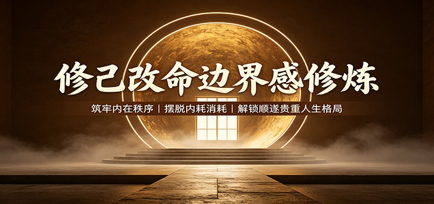 图片[1]-修己改命边界感修炼：筑牢内在秩序，摆脱内耗消耗，解锁顺遂贵重人生格局-天边资源网