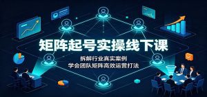 矩阵起号实操线下课：拆解行业真实案例，学会团队矩阵高效运营打法-天边资源网