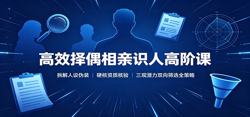 图片[1]-高效择偶相亲识人高阶课：拆解人设伪装，硬核资质核验，三观潜力双向筛选全策略-天边资源网