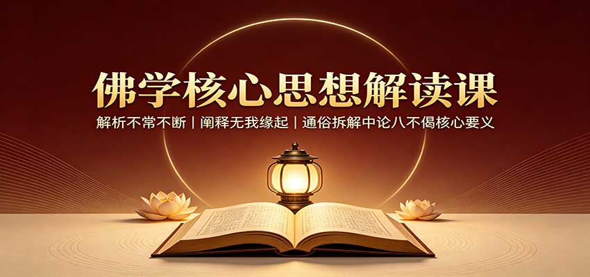 图片[1]-佛学核心思想解读课：解析不常不断，阐释无我缘起，通俗拆解中论八不偈核心要义-天边资源网