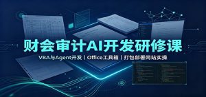 财会审计AI开发研修课：VBA与Agent开发，Office工具箱，打包部署网站实操-天边资源网