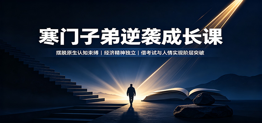 图片[1]-寒门子弟逆袭成长课：摆脱原生认知束缚，经济精神独立，借考试与人情实现阶层突破-天边资源网