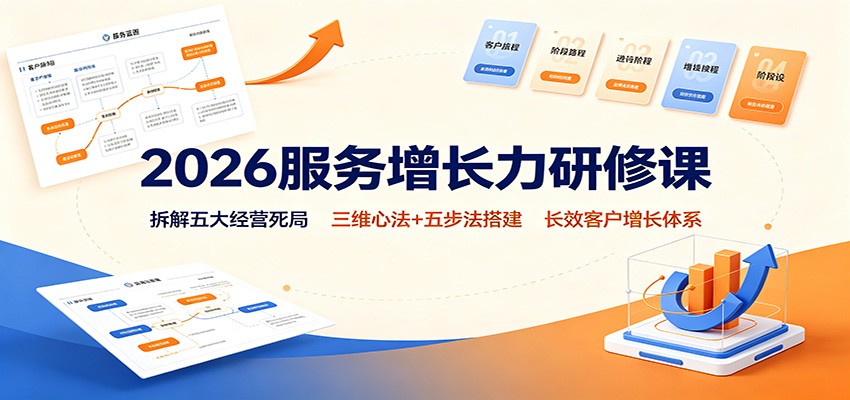 图片[1]-2026服务增长力研修课：拆解五大经营死局，三维心法+五步法搭建长效客户增长体系-天边资源网