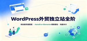 WordPress外贸独立站全阶：域名服务器搭建，AstraPro+Elementor模板建站与询盘询盘SEO-天边资源网
