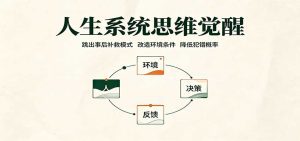 人生系统思维觉醒：跳出事后补救模式，改造环境条件，降低犯错概率-天边资源网