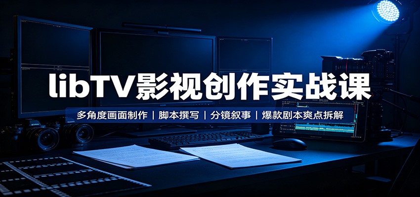 图片[1]-libTV影视创作实战课：多角度画面制作，脚本撰写，分镜叙事，爆款剧本爽点拆解-天边资源网