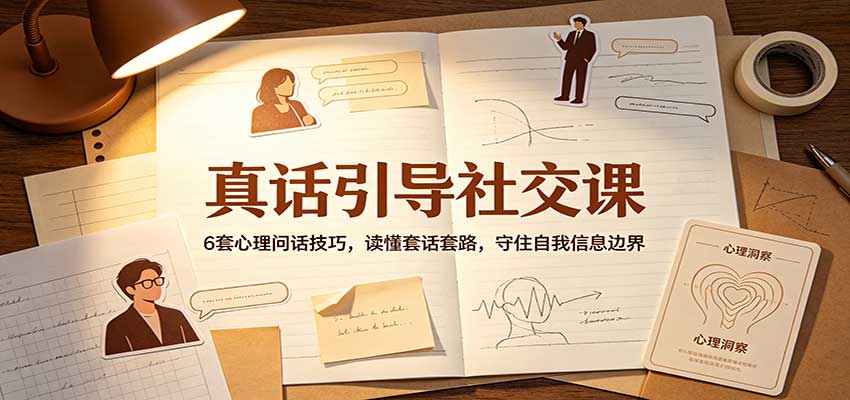 图片[1]-真话引导社交课：6套心理问话技巧，读懂套话套路，守住自我信息边界-天边资源网