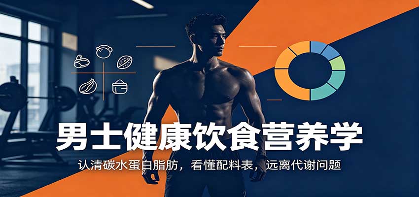 图片[1]-男士健康饮食营养学：认清碳水蛋白脂肪，看懂配料表，远离代谢问题-天边资源网