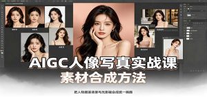 AIGC人像写真实战课：软件平台部署筹备，素材合成方法，多题材写真案例-天边资源网