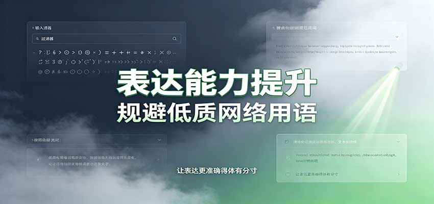图片[1]-表达能力提升：语言塑造思想逻辑，规避低质网络用语，强化心智感知-天边资源网