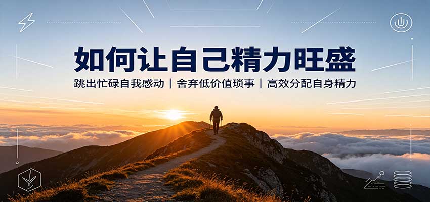 图片[1]-如何让自己精力旺盛：跳出忙碌自我感动，舍弃低价值琐事，高效分配自身精力-天边资源网
